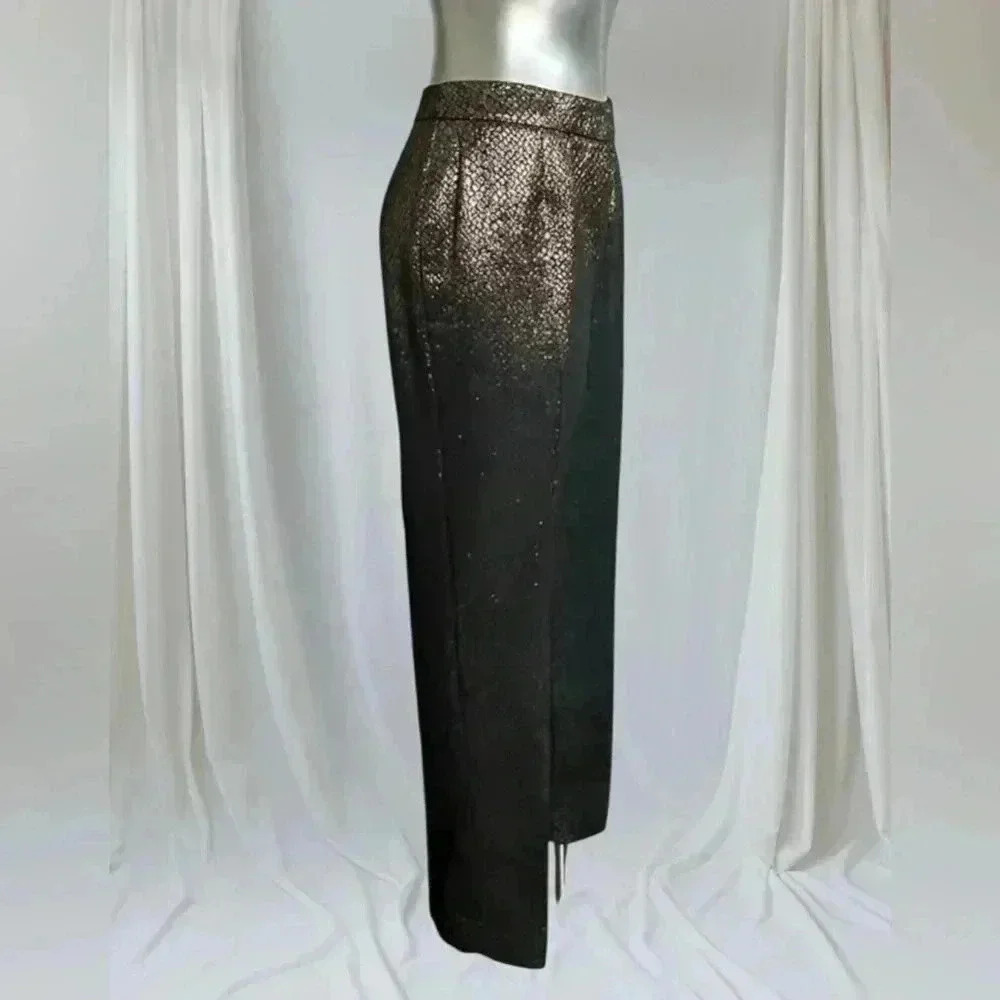 2 for $30 🆕Anne Klein Jaquard  Metallic Crop Pants